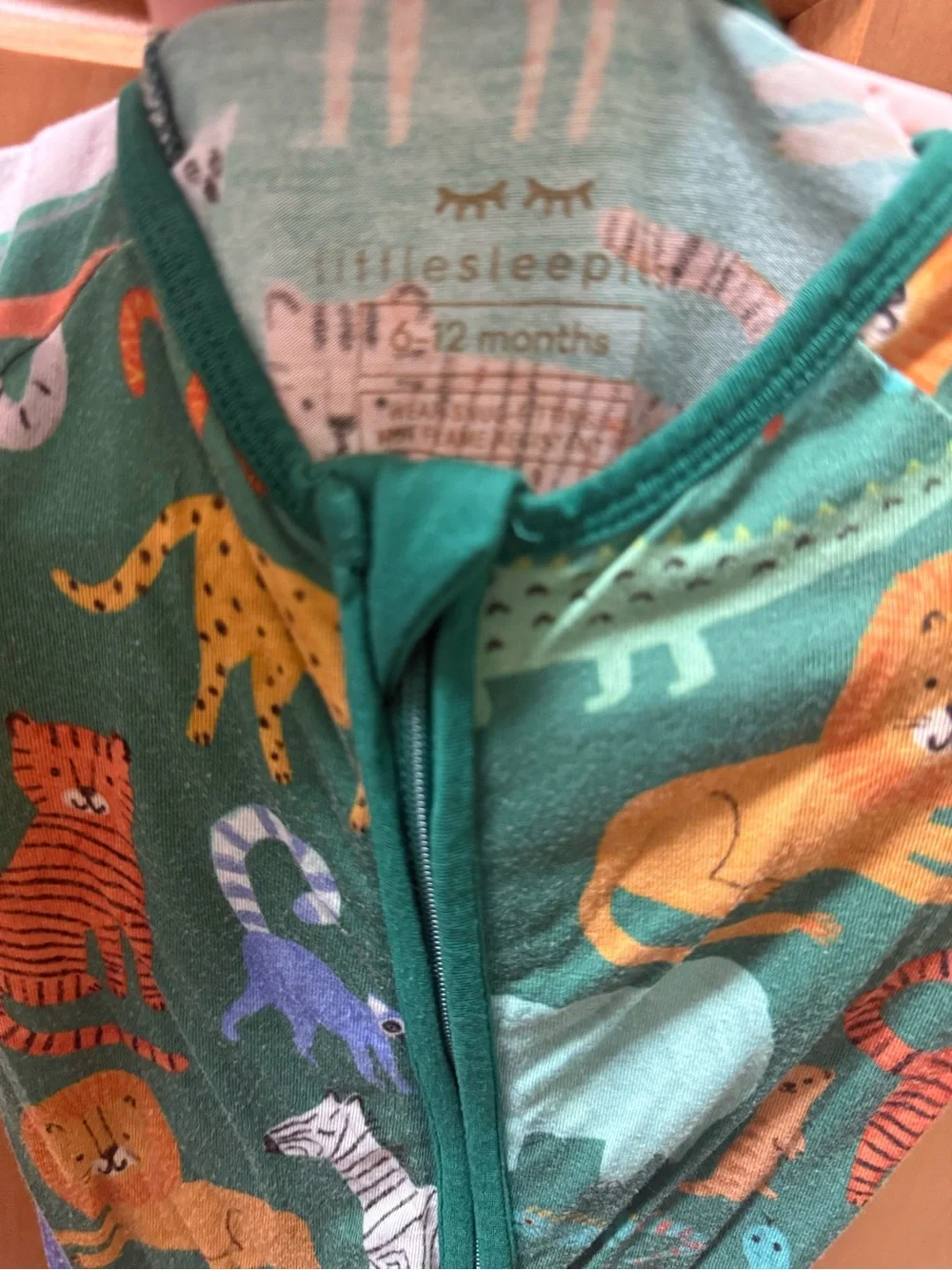 Little sleepies shorty zippy jungle print